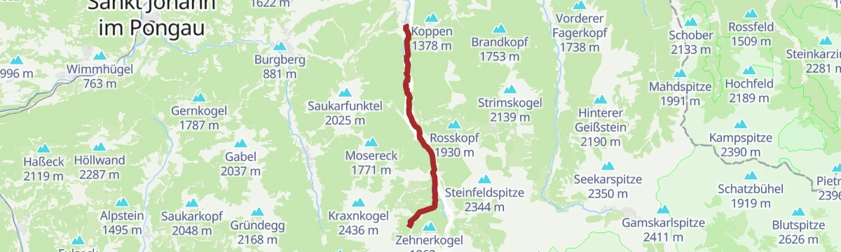 Route map: Flachau - Marbachalmen - E-MTB Tour (12)